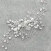 Copricapo Alla moda Perla di cristallo Pettini per capelli Matrimonio Gioielli da sposa Ornamento Copricapo Decorazione Strass Sposa Pettine Copricapo CopricapoH