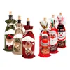 New Christmas Wine Bottle Capa Decoração de Feliz Natal para Casa Ornato de Natal Presente de Natal Feliz Ano Novo 2022 DHL Fast Thread B0520A030