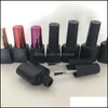 Packing Bottles Office School Business Industrial 5 ml 8 ml 10 ml HDPE-plast UV LED-gel nagellack med pensel svart matt topprock ljus-