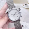 2022 роскошные мужские часы часов все циферблаты работают Quartz Watch высококачественные бренды хронограф часы сетчатой ​​пояс мода шесть игл работы оптом Montre de Luxe One