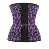 Bustiers & Corsets Latex Rubber Waist Trainer Corset Shaper Leopard Printing Slimming Cincher Girdle Belts Underbust Bustier Hooks Eyes Work