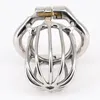 SODANDY Male Devices Mens Cock Cage Stainless Steel Penis Restraints Locking Cock Ring with Stealth Locks Sex Toys7374175