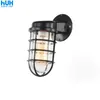 Wall Lamp American-style Pure Aluminum Retro Industrial Explosion-proof Restaurant Clothing Store Hollow Glass Wrought Iron LampWall