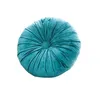 Velvet Chair Cushion Couch Pumpkin Throw Pillow Round Solid Home Decorative Car Floor Pillow 16x16 inch RRA13453