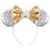 Multicolor Castle Fireworks Show Hair Hoop Children Amusement Park Girls Child Sequin Bow Hairband Christmas Festival 6 5zz H1