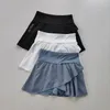 Sportshorts tennisbyxa kjol flickor gym kortdans kjol shorts hög midja snabb torr löpning kort sport skort 220725