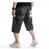 EBAIHUI été grande taille 30-46 jambe large Hip-Hop noir jean Shorts homme Skateboard Swag Baggy hommes Capri Denim pantalon