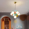 Lampade a sospensione Ramo moderno di fiori multicolori per soggiorno Sala da pranzo Lampadari Luci a sospensione a soffitto Apparecchi di illuminazione per camera da letto