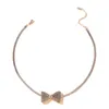 2022 Elegant Hollow Out Bowknot Choker Necklace for Women Trendy Geoemtry Wedding Party Alloy Jewelry Collar