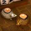 Ljusstakar harts igelkotthållare djurstaty ljusstake dekor prydnadscandle