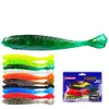 100Pcs/Kit hot 10 color soft jelly lure drop shot fishing tackle bait jig paddle tail sinking silicone fishing lures shad 7cm 2g K1642