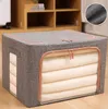 Clothes Storage Bag Organizer with Reinforced Handle Thick Fabric for Comforters Blankets Bedding Large Capacity Bin Closet