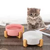 猫の小さな犬の陶磁器の猫の犬のボウル皿のスタンドなしのこぼれペットフード給水220323