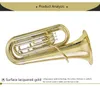 Barítones tubas lacque ouro três teclas Big Holding Número para iniciantes Profissional de exame tocando um grande instrumento musical