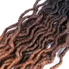 波状のジプシーロックオンブルかぎ針編みの髪18 "女神フェイクアフリカの合成編組ヘアエクステンションは女性BS18