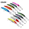 Alta qualidade K1628 10 CORES 17CM 27G Kit de pesca Minnow Lures Crank Isceira Encontro de água de água superior para trutas de trutas de baixo/água doce 200pcs/lote