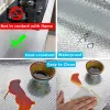Mutfak Yağı geçirmez Alüminyum Folyo Çıkartmaları Modern Minimalist Gümüş Yüksek Sıcaklık Dayanıklı Kendi Yapışkan Kabin 3D Duvar Kağıdı