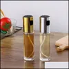 Utensili da cucina Utensili da cucina Cucina Sala da pranzo Bar Giardino domestico Vaso spray in ABS placcato oro Sier Bottiglia di olio in vetro da 100 ml Forma cilindrica Barbecue