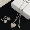 Designer Jewelry Dangle Women love heart pendant Earring studs High Quality Brand B letters Pendants with logo non-fading Chandelier Earrings hao 06