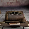 Crazy Horse Leather men Multifunction Design Small Messenger Fashion Travel Belt Waist Pack Drop Leg Bag Pouch Male 2114d 220701