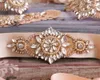 Wesele Favours Pearls Pas Rose Gold Crystal Bridal Rhinestones Flowal Bridal Skas do sukienek