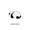 Broche de Panda Bonito Desenhos Animados Criativo Cesta Traseira Corrente Alfinete Esmaltado Distintivo Presente para Crianças