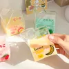 Glass Creamer Box Heat Resistant Cartoon Mini Square Milk Carton Container Cup 380ml Water Cup Kawaii Mug Kawaii Bottle