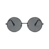 Retro okrągłe różowe okulary przeciwsłoneczne Kobiety okulary przeciwsłoneczne do męskiego stopu lustra Kobieta czarna 220629