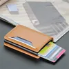 Card Holders Holder Wallet Anti-theft Brush Retro PU Leather Bank Document BagCard