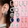 Hoop Huggie Tendance Original Me Boucle D'oreille Argent 925 Cercle Rond Plume Boucles D'oreilles Pour Les Femmes Mode Zircon CZ Boucle D'oreille BijouxHoop Dale2