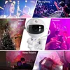 Astronauta Galaxy Projector Night Light Gift Starry Sky Star USB LED LED ROURL Lâmpada Criança Decoração de Aniversário Controle remoto 220429