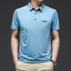 Mode polo shirt mannen effen kleuren zomer korte mouw tee shirts Homme slim fit casual tops chemise homme t1024 220408
