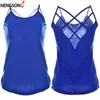 Femmes Camisole réservoirs solide sans manches Spaghetti sangle hauts dos nu creux dos ouvert Cool haut ample Sexy gilet Cami 220607