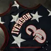 Mitchell and Ness Authentic Basketball Allen Iverson Jerseys Retro All-star 2004 #1 2009 Real Ed Away Breathable Sport High Quality Man