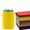 Color sólido bebida cerveza taza cubierta neopreno cerveza puede enfriador aisladores neopreno bebida cerveza enfriadores Koozies botellas manga 0701