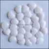 Stone Loose Beads Jewelry Natural 18Mm Heart Pink Quartz Cabochons Flat Back For Necklace Ring Earrrings Acc Dhywr