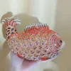 Xiyuan Fish elegante forma Mulheres Bolsas de noite Rumores de diamante de diamante Festa de casamento Minaudiere Bolsa e bolsas 220527