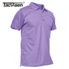 TACVASEN Summer Colorful Fashion Polo Tee Shirts Men's Short Sleeve T-shirt Quick Dry Army Team Work Green T-Shirt Tops Clothing 220402