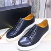 Designer men's Dress shoes new low help sportswear board cowhide mens tide shoe versatile large size flat shoes A15