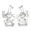 Volcanee Vortex Hockah Tornado Cyclone Recycler Glass Bong 3.9 인치 10mm 여성 미니 봉수 파이프 Bubbler Dab Rig