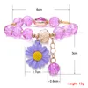 Bracelets porte-bonheur mode coréenne fleur marguerite bracelet été coloré perlé à la main élastique bracelet pour femmes filles bijoux cadeaux charme