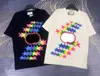 21SS Flash Summer T Shirt Stylist Men Tee wykonane we Włoszech mody z krótkim rękawem litery wydrukowane kolorowe pięcioczęściowe koszulki z nadrukiem gwiazd