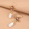 Dangle & Chandelier Bohemian Vintage Metal Drop Earrings Hanging Pearls Fine Rhinestone Jewelry Accessories For Women