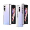 Hard Plastic Frame Phone Cases For Samsung Galaxy Z Fold 3 5G Bumper Hinge Cover 3 Plating Edge