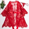 Ropa de dormir de las mujeres Sexy encaje dama de honor batas bata novia elegante mujer vestido bata albornoz kimono baño sueño loungewomen's