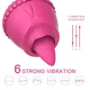 Massager sessuale Massager goccia a forma di rosa Lingua vibrante clitoride succhiare la vibrante vagina giocattoli sessuali vibratore per donna