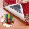 Tapijten 4pair Eco-vriendelijke herbruikbare vloerkleed Grenplers pads wasbare siliconen niet slip greep hoeken badkamer keuken vloer tapijtmat grippercarpe