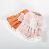 Odzież dla psów urocze koronkowe ubrania kota jesienna sukienka zimowa strój spódnica Yorkie Chihuahua Pomeranian pudle bichon ubranie xsdog