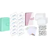 Cadeau Wrap 2 Set PU Cuir Notebook Binder Planification budgétaire Bloc-notes Matériau transparent est clair vert rose