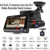 Enregistrement de cycle à trois voies Caméra Dvr de voiture Objectif Enregistreur vidéo Dash Cam Caméscope de vision nocturne avec caméra de sauvegarde tf G J220601